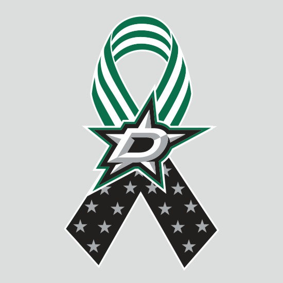 Dallas Stars Ribbon American Flag logo iron on paper